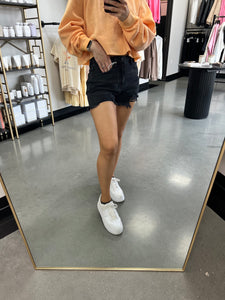 Black High Rise Denim Shorts- KanCan
